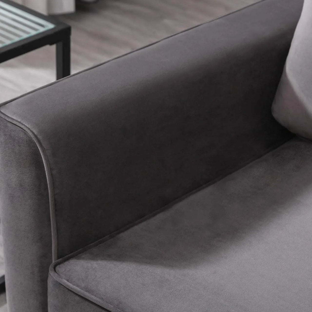 2-in-1 Pull-Out Velvet Futon Sofa Bed