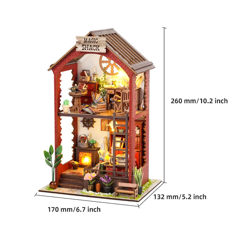 DIY Wooden Miniature Dollhouse Book Nook Kit