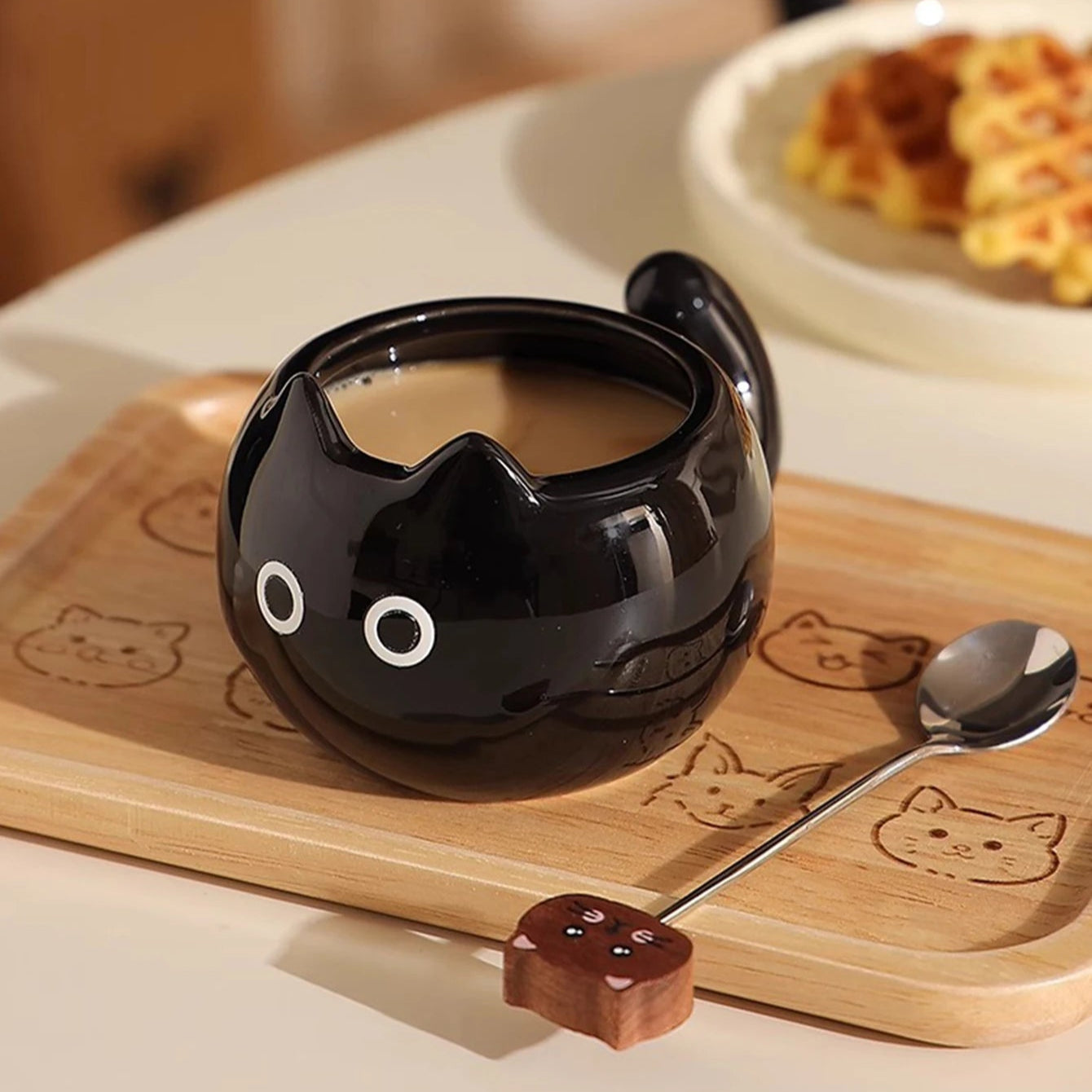 Cute Siamese Cat Ceramic Coffee Cups Breakfast Mug