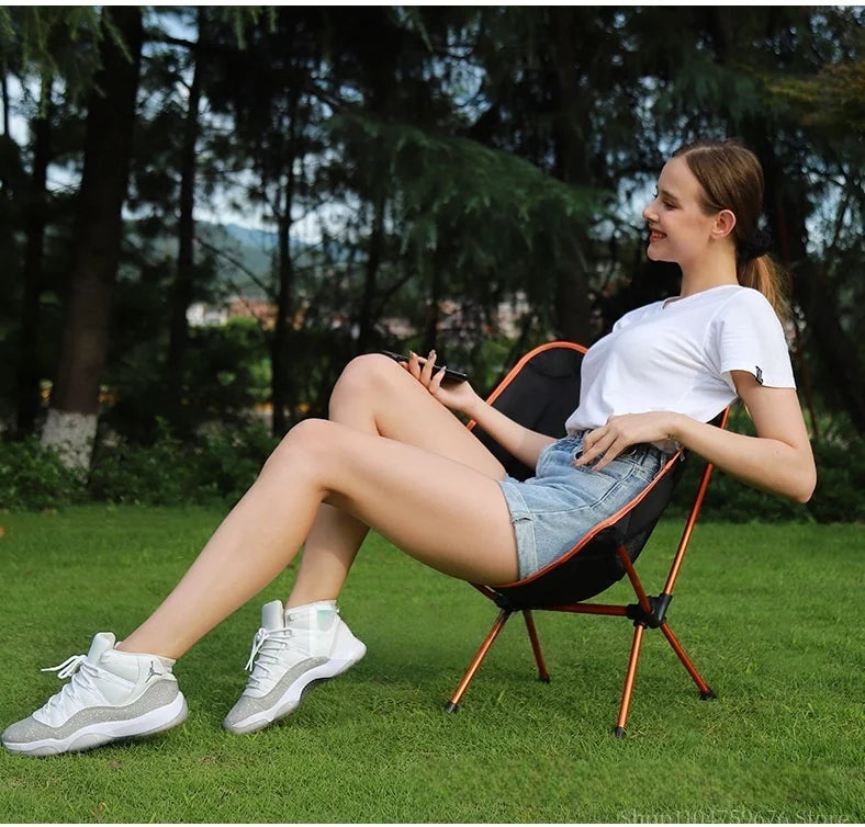 Aluminium Outdoor Foldable Camping Chair with Footrest