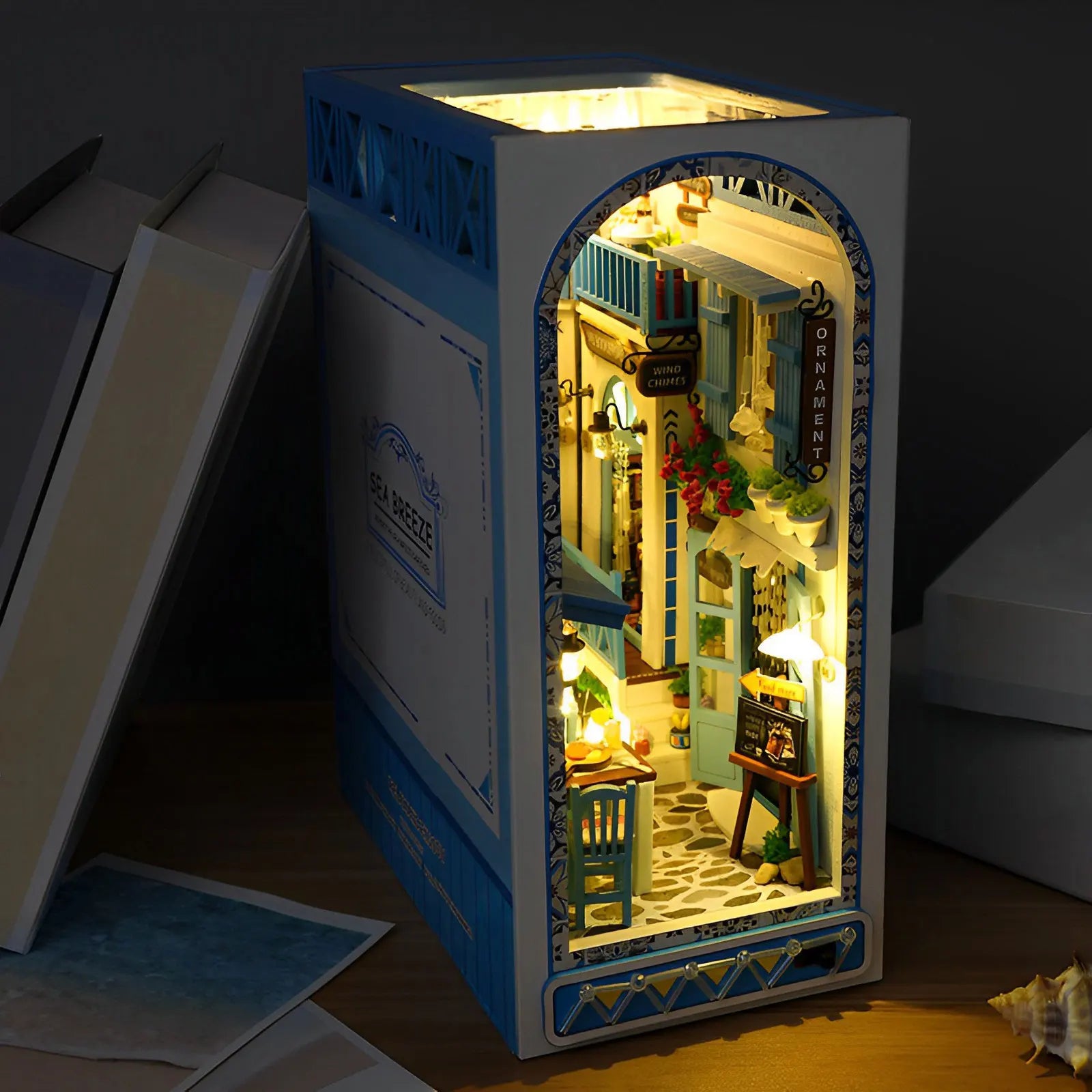 DIY Wooden Miniature Dollhouse Book Nook Kit