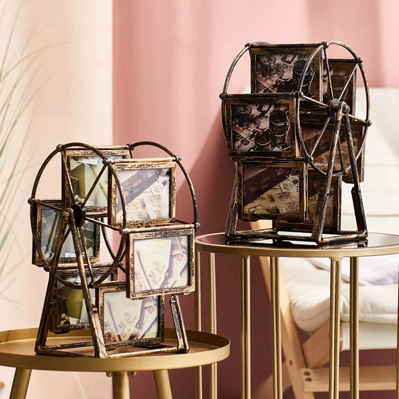 Rotating Ferris Wheel Music Box Carousel Photo Frame