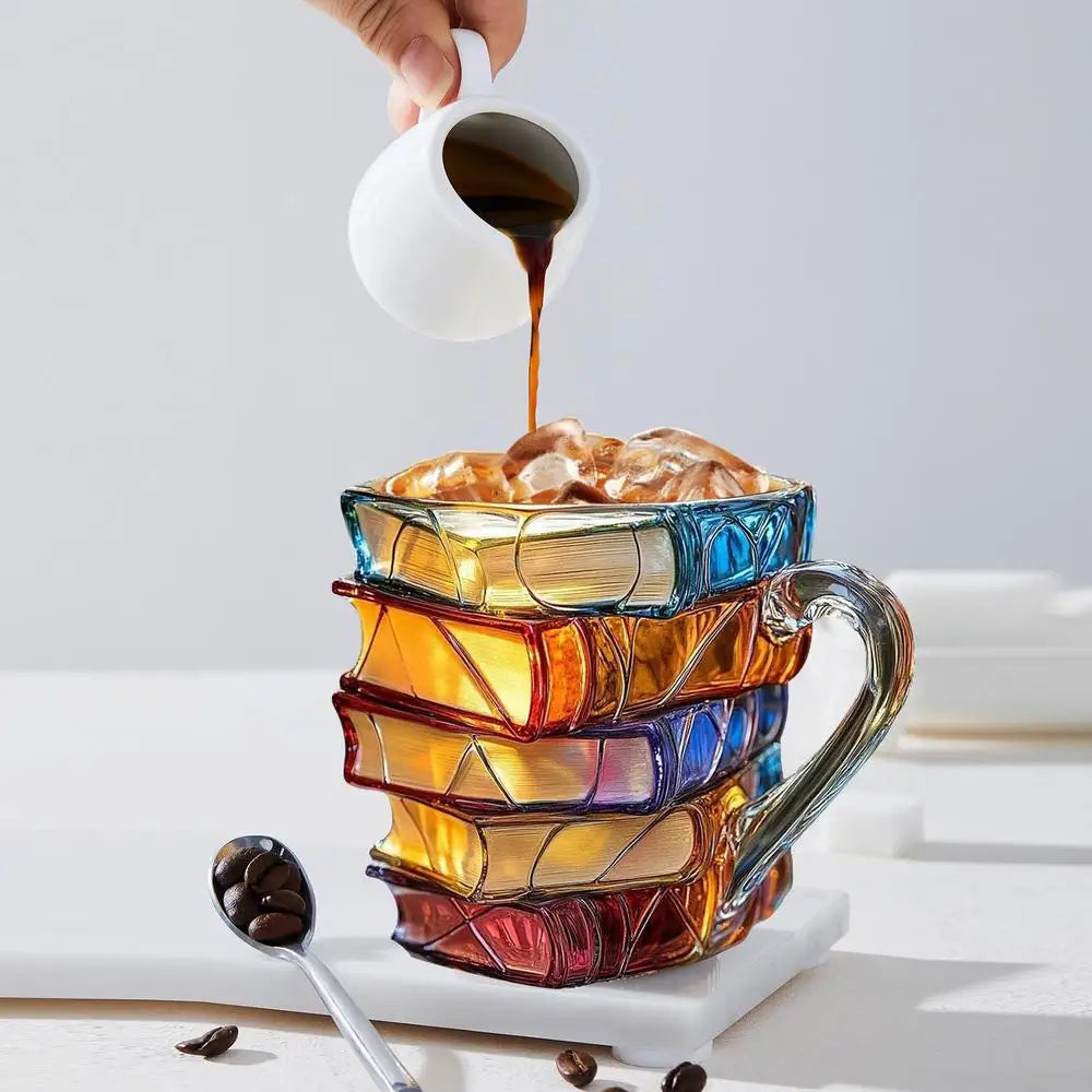 Novelty Acrylic Color 3D Painted Book Coffee Mug