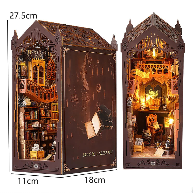 DIY Wooden Miniature Dollhouse Book Nook Kit