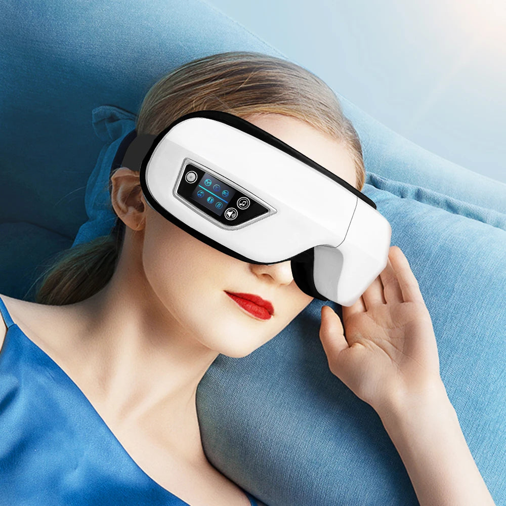 6D Smart Eye Hot Compress Massager with Bluetooth Music