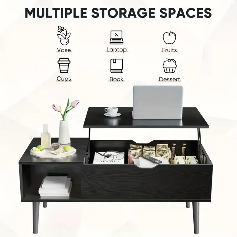 Lift Top Coffee Table With Hidden Storage Compartment