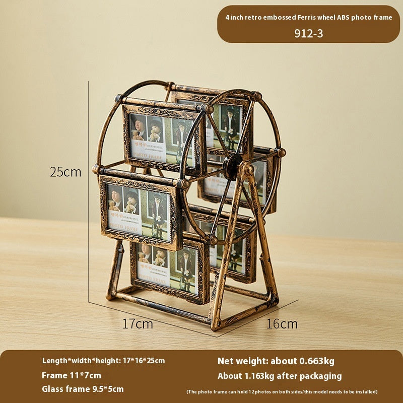 Rotating Ferris Wheel Music Box Carousel Photo Frame