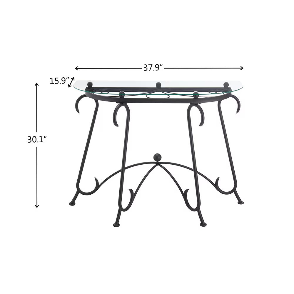 Tempered Glass Surface Console Coffee Table