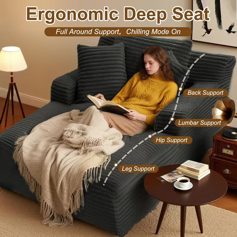 Comfy Flannel Plush Bean Bag Sofa Couch