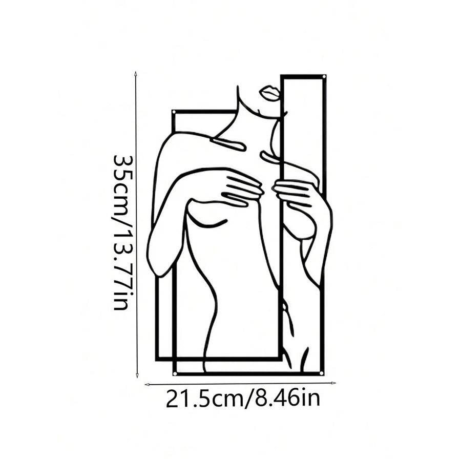 Face Body Line Silhouette Abstract Wall Art