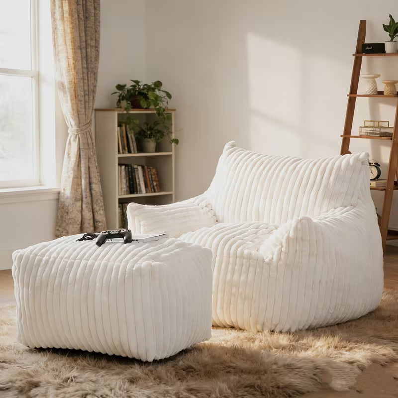 6" Oversize Plush Bean Bag Lazy Sofa Chair Lounge 