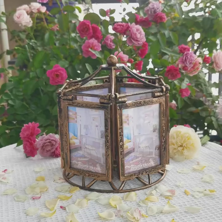 Rotating Ferris Wheel Music Box Carousel Photo Frame