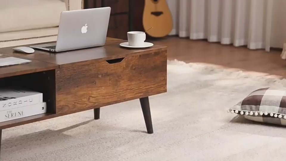 Lift Top Coffee Table With Hidden Storage Compartment