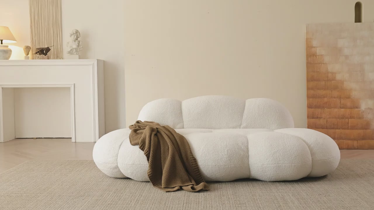 Upholstered Compressed Sofa Couch for Bedroom Living Room 
