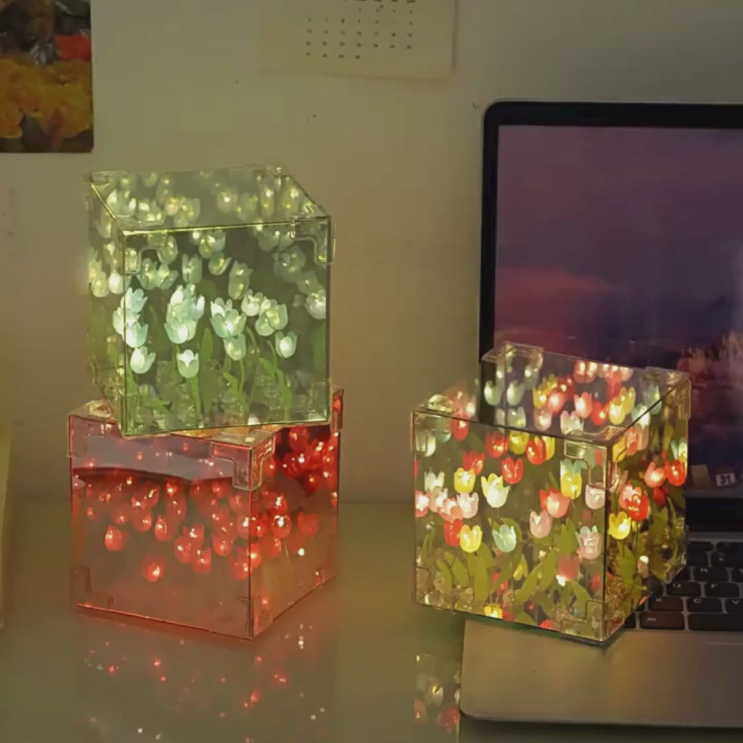 Tulip Flower Bloom Mirror Atmosphere Lamp